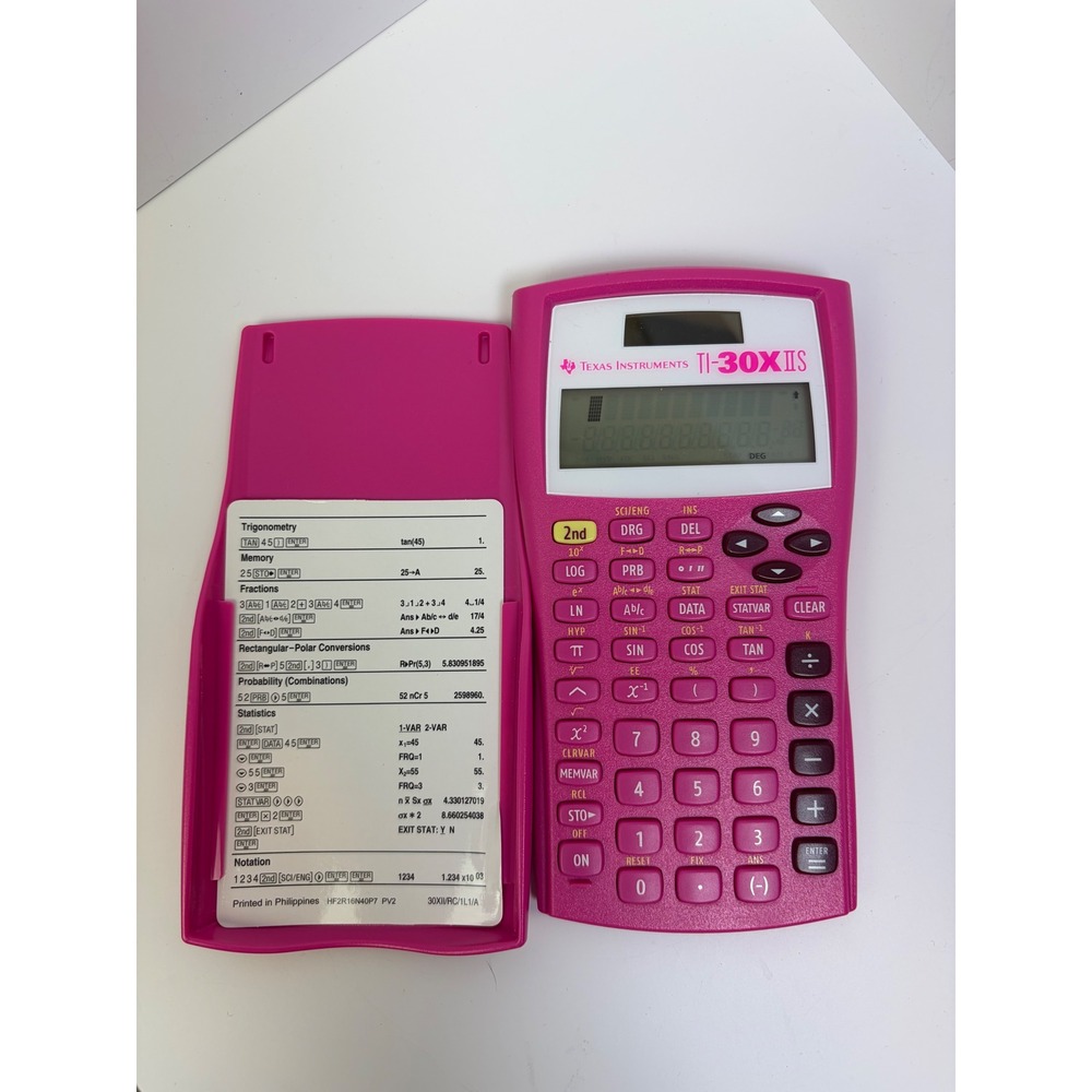 Texas Instruments TI-30XIIS Scientific Calculator Pink Dual Power Solar Battery